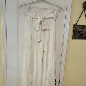 Final Touch White Maxi Skirt with Tie Detail